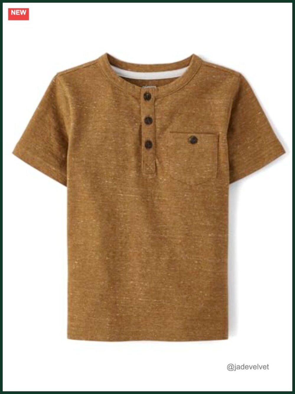 Toddler Boys Short Sleeve Henley Top Cotton Jersey